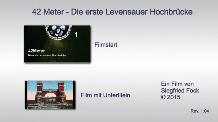 Filmmenue der Bluray Disk